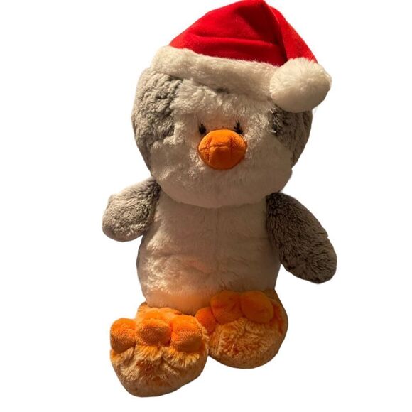 Animal Adventure Kids Multicolor Santa Hat Penguin Stuffed Animal Plush Toy - Picture 6 of 10